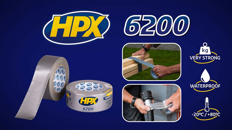 Load image into Gallery viewer, Baten trading company hpx pantsertape zilver 50 mm. x 50 mtr. serie 6200 per rol
