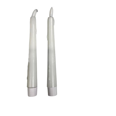 Magic flame candles led dinerkaars druip 20cm wit set a 2