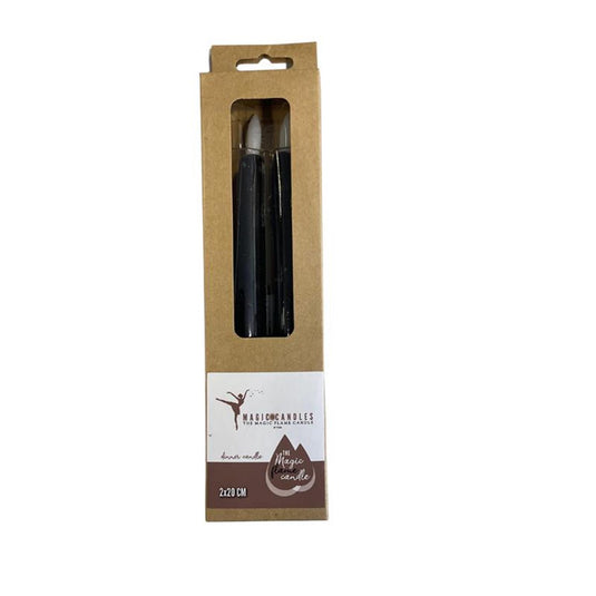Magic flame candles led dinerkaars druip 20cm zwart set a 2