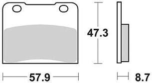 Trw remblokken mcb 547 brake pad mcb 547 organic standard