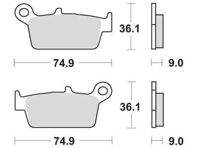 Trw remblokken mcb 665 brake pad mcb 665 ec organic