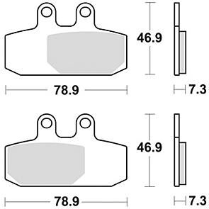 Trw remblokken mcb 749 brake pad mcb 749 srm sintered metal