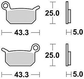 Trw remblokken mcb 750 brake pad mcb 750 rsi sint.metal offr.rac.