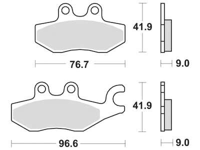 Trw remblokken mcb 771 brake pad mcb 771 organic standard
