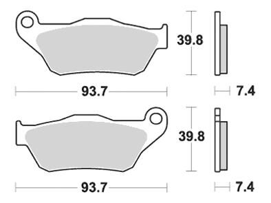 Trw remblokken mcb 786 brake pad mcb 786 srm sintered metal