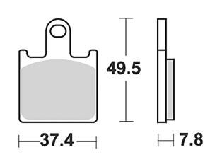 Trw remblokken mcb 789 brake pad mcb 789 sv sintered metal