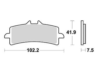 Trw remblokken mcb 792 brake pad mcb 792 trq sin.metal racing