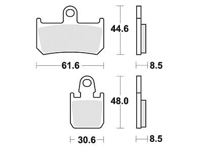 Trw remblokken mcb 795 brake pad mcb 795 sv sintered metal