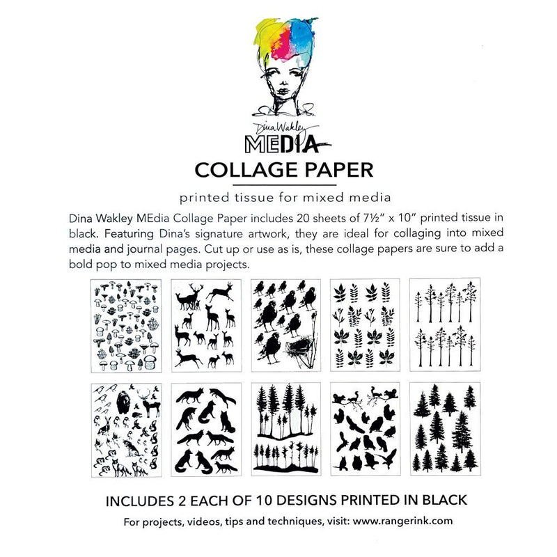 Load image into Gallery viewer, Ranger ink ranger • dina wakley media collage paper the forest
