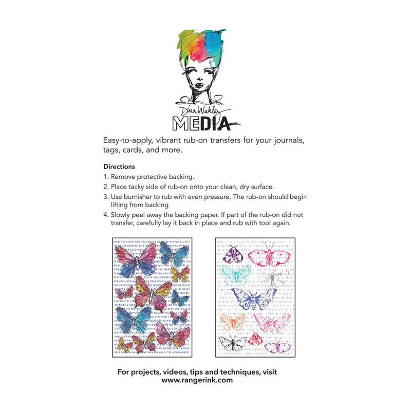 Load image into Gallery viewer, Ranger ink ranger • dina wakley media rub-ons flutters
