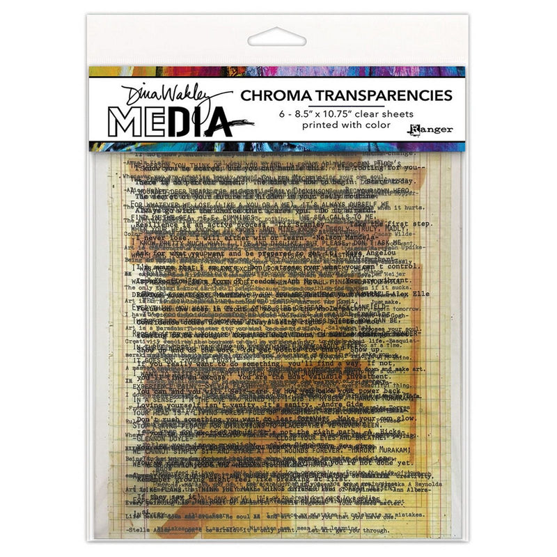 Load image into Gallery viewer, Ranger ink ranger • dina wakley media chroma transparencies typed quotes
