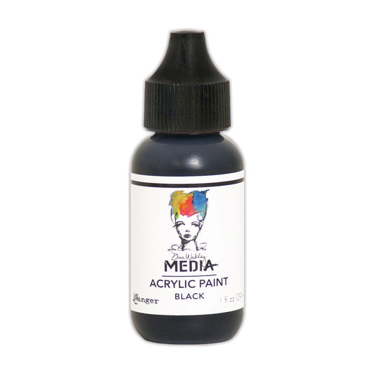 Ranger ink ranger • dina wakley media heavy body acrylic paint black