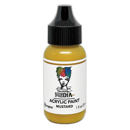 Ranger ink ranger • dina wakley media heavy body acrylic paints bottled paints mustard