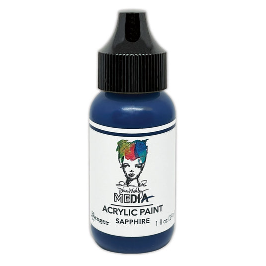 Ranger ink ranger • dina wakley media heavy body acrylic paints bottled paints sapphire