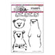 Ranger ink ranger • dina wakley media cling stamps scribbly bears 4pcs