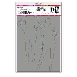 Ranger ink ranger • dina wakley media stencil old school silhouettes