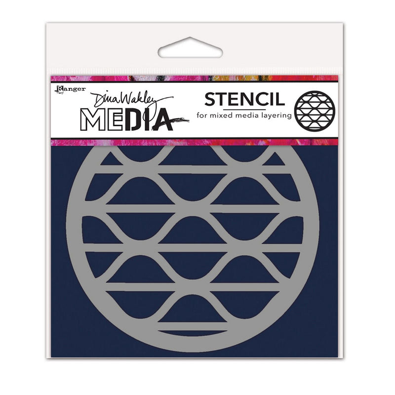 Load image into Gallery viewer, Ranger ink ranger • dina wakley media stencil groovy coaster
