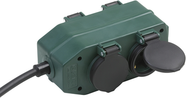 Meister stekkerblok 4v ip44 2m gr zw - wu7430940