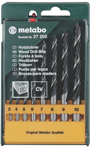 Metabo accessoires borencassette, 8 houtboren - 627202000