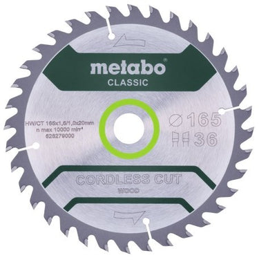 Metabo accessoires cirkelzaagblad | cordless cut classic | 165x20mm | z36 wz 15° - 628279000