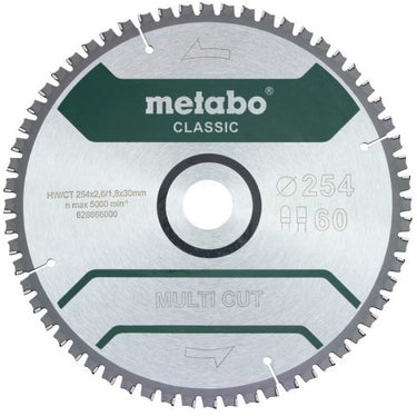 Metabo accessoires cirkelzaagblad | multi cut classic | 254x30mm | z60 fz tz 5°neg - 628285000