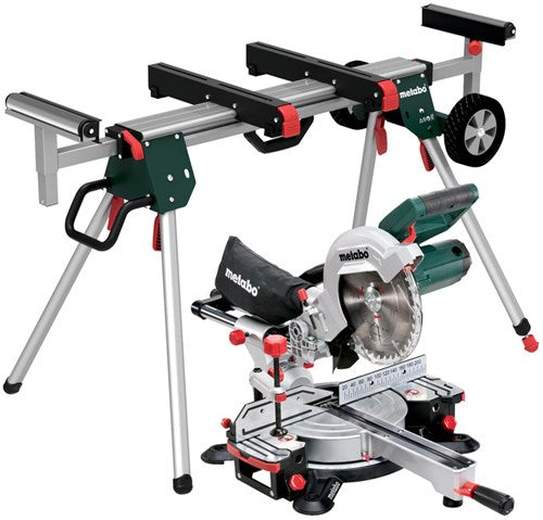 Load image into Gallery viewer, Metabo afkortzaag kgs 216 m met trekfunctie | nieuw model + ksu 251 onderstel
