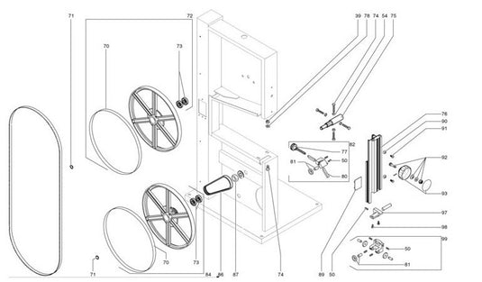Metabo 344260420 aandrijfriem | lintzaag bas 250 - 344260420