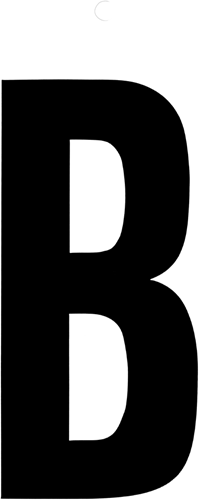 Metafranc plakletter 100mm zwart b - wu0510020