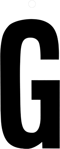 Metafranc plakletter 100mm zwart g - wu0510120