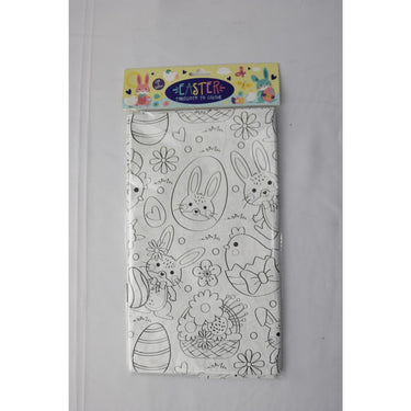 Papieren paastafelkleed om in te kleuren 138x220cm