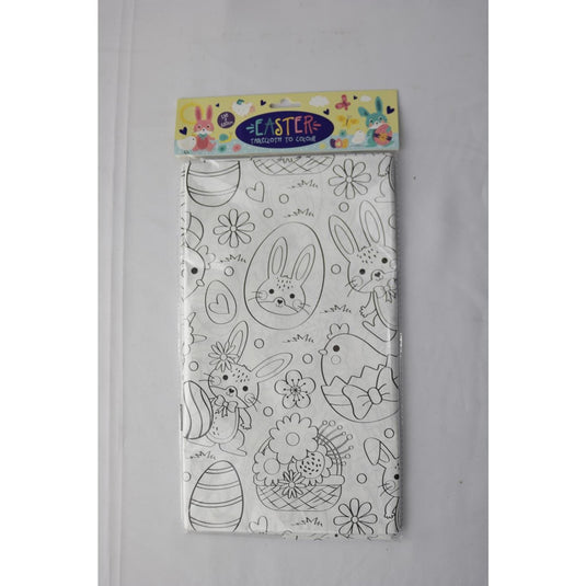 Papieren paastafelkleed om in te kleuren