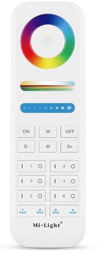 Mi-light rgb-cct afstandsbediening 2.4g 8 zones led0201