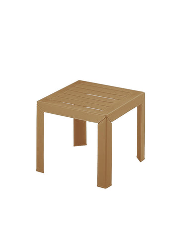 Grosfillex miami bijzet tuintafel kunststof pp 40x40cm camel