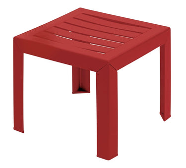 Grosfillex miami bijzet tuintafel kunststof pp 40x40cm bordeaux