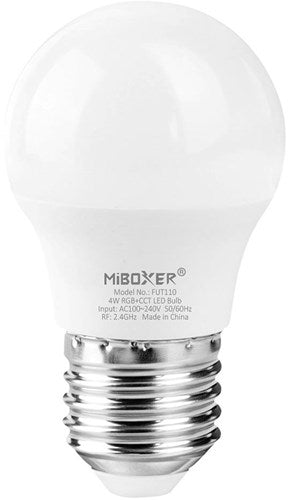 Afbeelding laden in galerijviewer, Mi-light miboxer rgb-cct led e27 kogel 4w rf 2.4g - led0216
