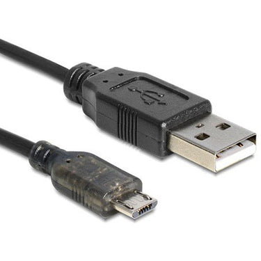 Delock usb-a > micro-usb-b met led kabel (zwart, 1,5 meter)