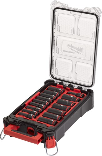 Milwaukee shockwave™ krachtdoppenset 1 2 vierkant | lang | in packout™ | 16-delig - 4932480943