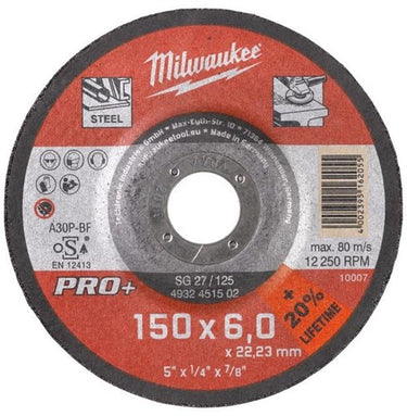 Milwaukee accessoires afbraamschijf grw sg27 150x7 pro+ - 1pc - 4932471387