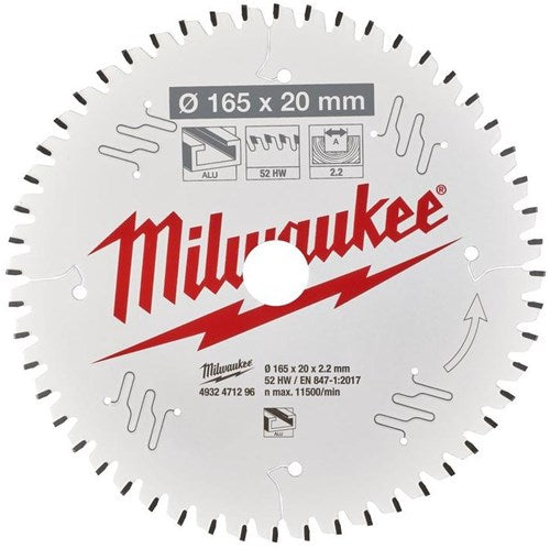 Load image into Gallery viewer, Milwaukee accessoires cirkelzaagblad p alu165x20x2,2x52tf neg. - 4932471296
