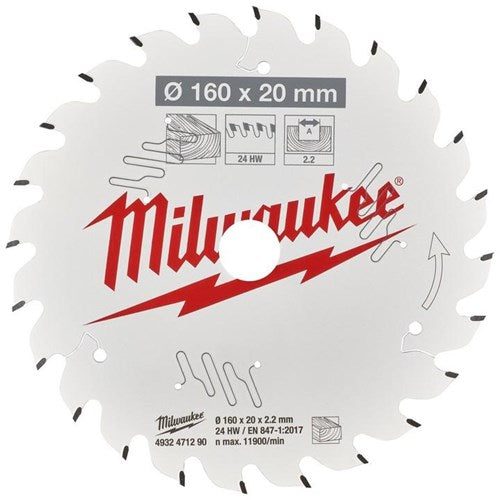Load image into Gallery viewer, Milwaukee accessoires cirkelzaagblad p w 160x20x2,2x24atb - 4932471290
