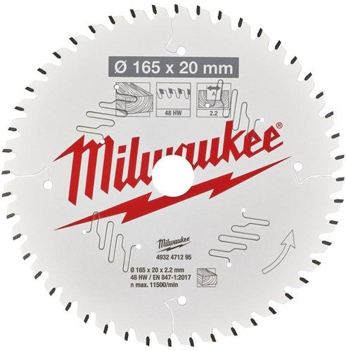 Load image into Gallery viewer, Milwaukee accessoires cirkelzaagblad p w 165x20x2,2x48atb - 4932471295
