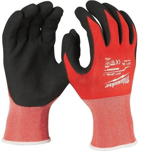 Milwaukee accessoires gedipte werkhandschoenen snijklasse 1 a | xl 10 | 12 paar - 4932471616
