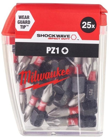 Milwaukee accessoires shockwave gen ii pz1 25mm 25stuks - 4932430861