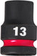 Milwaukee accessoires shockwave krachtdop 1 2 kort 13 mm | 1 stuk - 4932480307