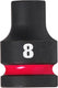 Milwaukee accessoires shockwave krachtdop 1 2 kort 8 mm | 1 stuk - 4932480302