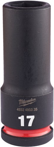 Milwaukee accessoires shockwave krachtdop 1 2 lang 17 mm | 1 stuk - 4932480335