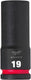 Milwaukee accessoires shockwave krachtdop 1 2 lang 19 mm | 1 stuk - 4932480337