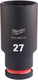 Milwaukee accessoires shockwave krachtdop 1 2 lang 27 mm | 1 stuk - 4932480345