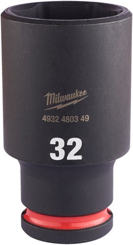 Milwaukee accessoires shockwave krachtdop 1 2 lang 32 mm | 1 stuk - 4932480349