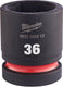 Milwaukee accessoires shockwave krachtdop hex 1'' kort 36 mm | 1 stuk - 4932480413